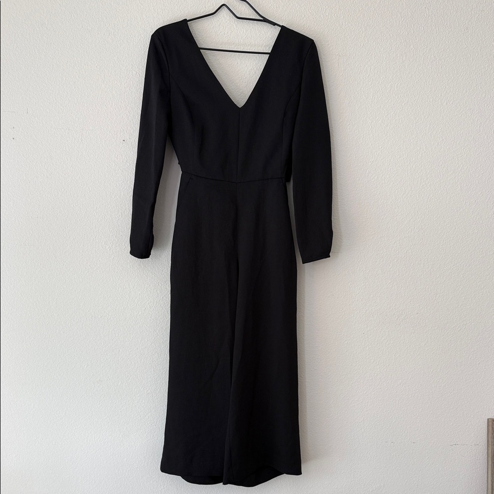 Aritzia Wilfred Black Long Sleeve Pants Romper